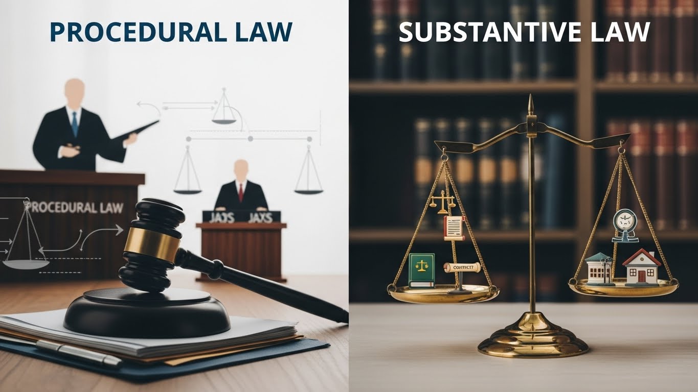 Difference Between Procedural and Substantive Law