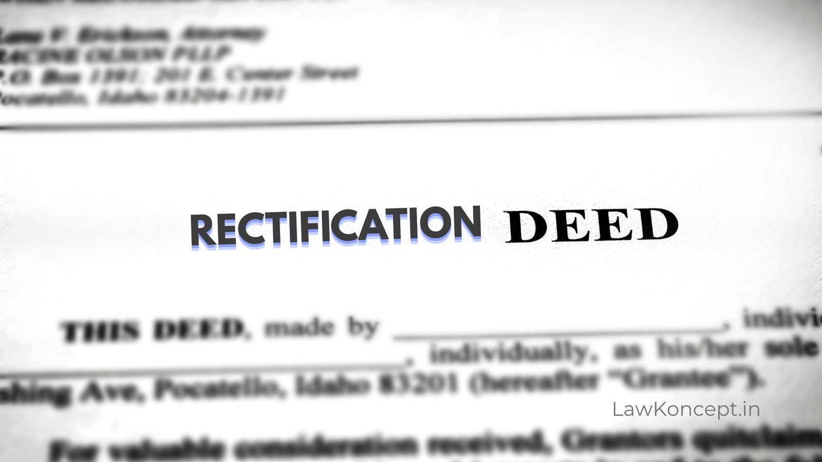 rectification deed